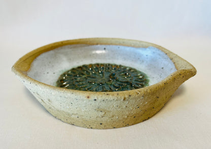 Garlic Grater, howlite and amazonite glaze