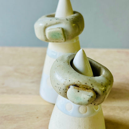 Sculptural Stoneware Rings