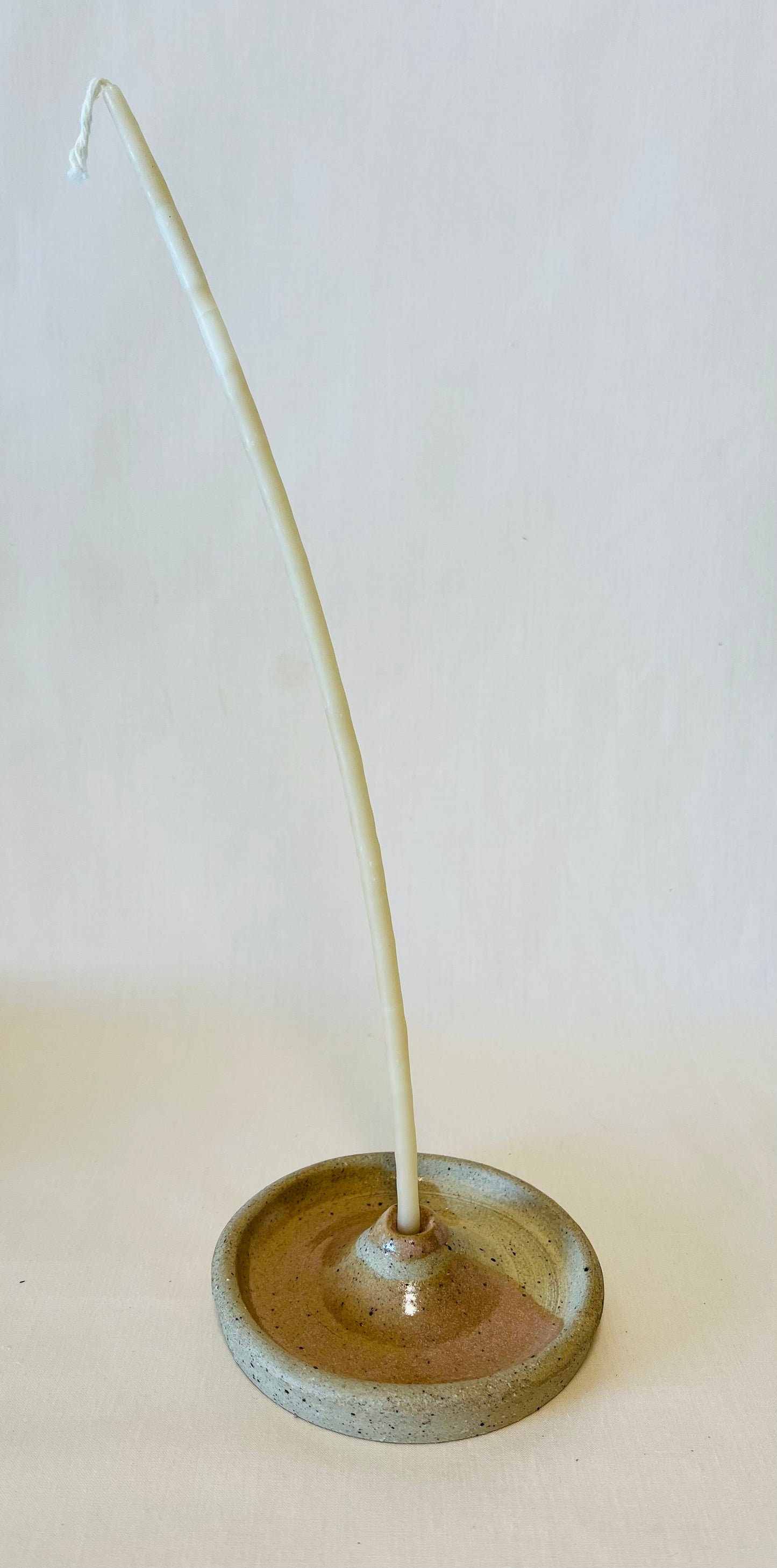 Tapered Candle Holder (style A) , coral glaze