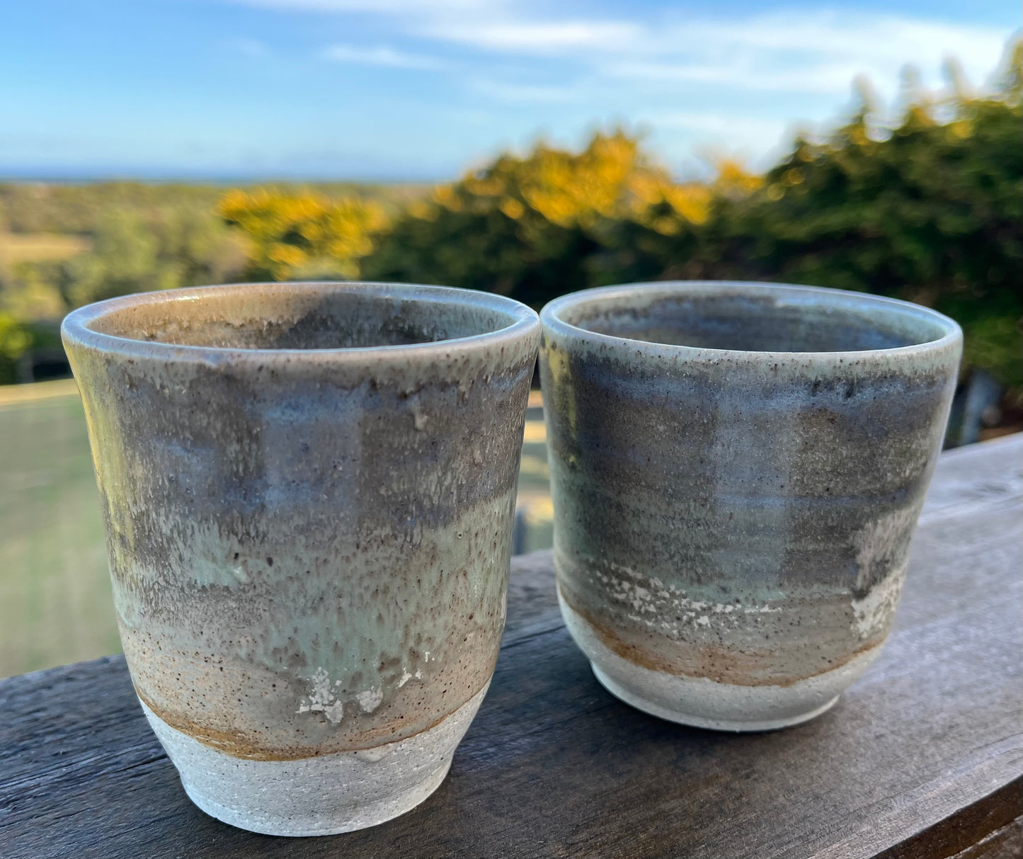 Handless Mug (The Heath Series), teahouse & coral glaze