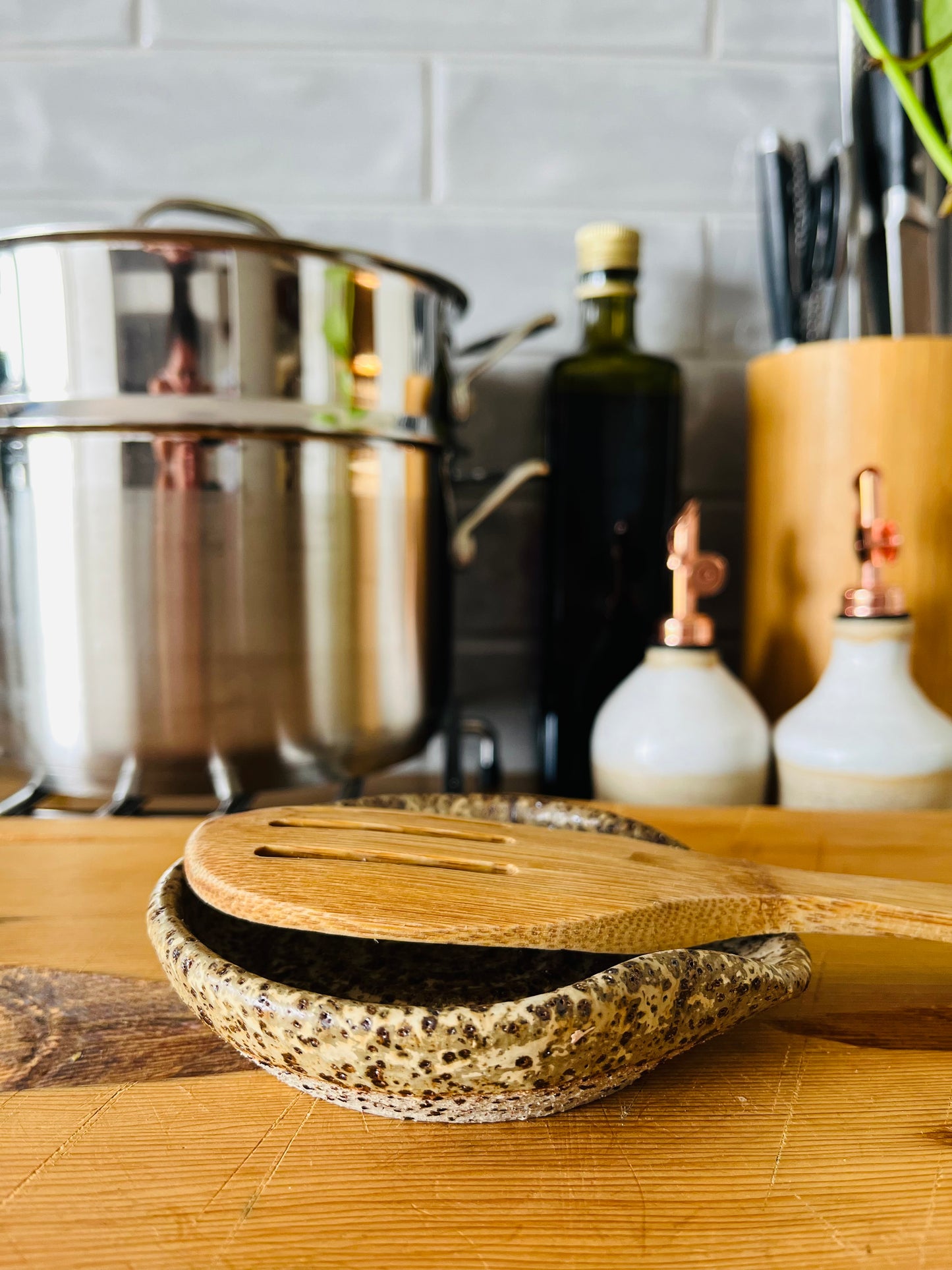 Wooden Spoon Rest, teahouse glaze